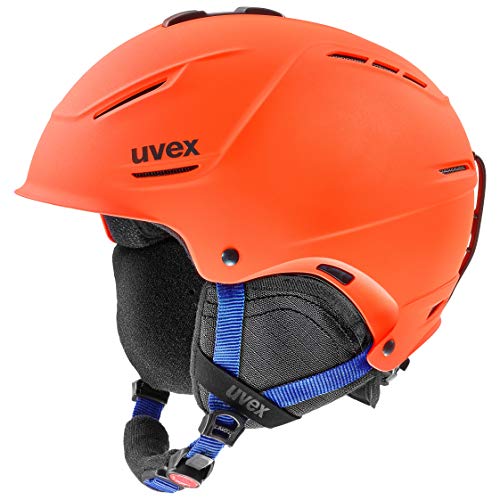 uvex p1us 2.0 Casco de esquí, Adultos Unisex, Naranja/Azul, 52-55 cm