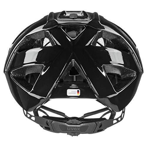uvex Quatro Casco de Bicicleta, Unisex-Adult, All Black, 56-60 cm