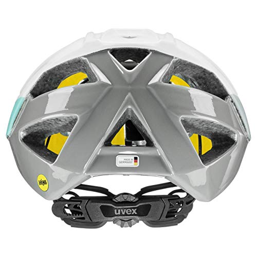 uvex Quatro CC MIPS Casco de Bicicleta, Unisex-Adult, White-Sky, 56-61 cm