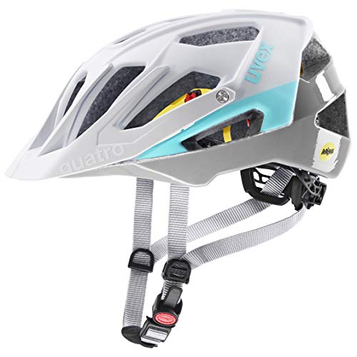 uvex Quatro CC MIPS Casco de Bicicleta, Unisex-Adult, White-Sky, 56-61 cm