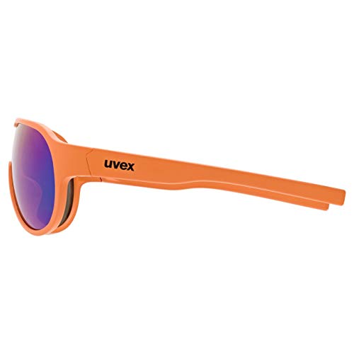 Uvex Sportstyle 512 Gafas de Sol, Unisex-Youth, Orange Mat/Mirror Green, One Size