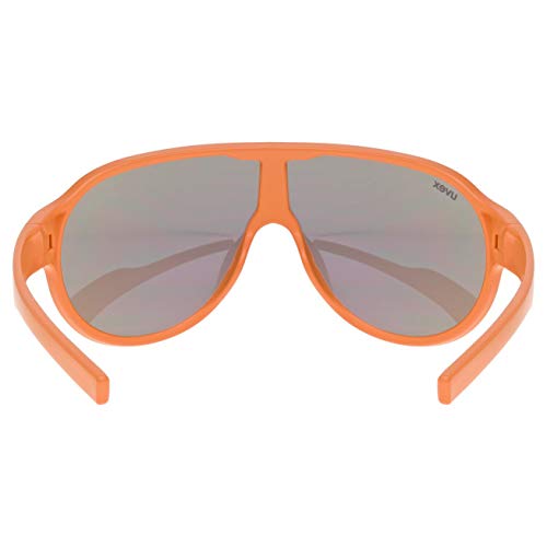 Uvex Sportstyle 512 Gafas de Sol, Unisex-Youth, Orange Mat/Mirror Green, One Size