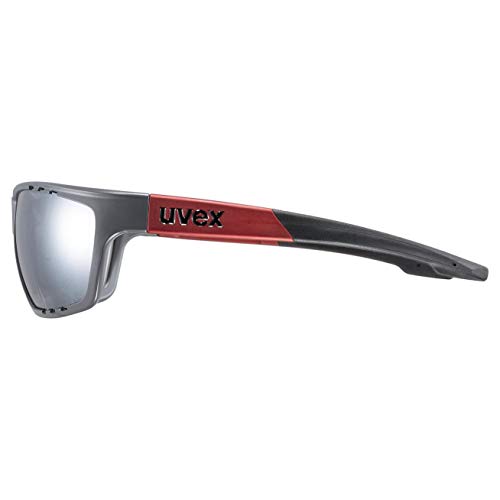 Uvex Sportstyle 706 Gafas de Deporte, Unisex-Adult, Grey Red Mat/Mirror Red, Talla Única