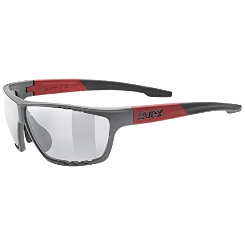 Uvex Sportstyle 706 Gafas de Deporte, Unisex-Adult, Grey Red Mat/Mirror Red, Talla Única