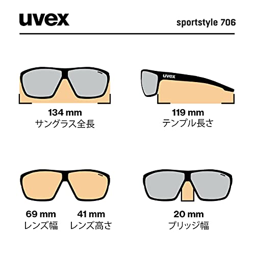 Uvex Sportstyle 706 Gafas de Deporte, Unisex-Adult, Grey Red Mat/Mirror Red, Talla Única