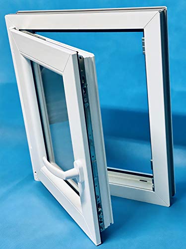 (V27M) Ventana Pvc 600x700 Izquierda Oscilobatiente Practicable Mate