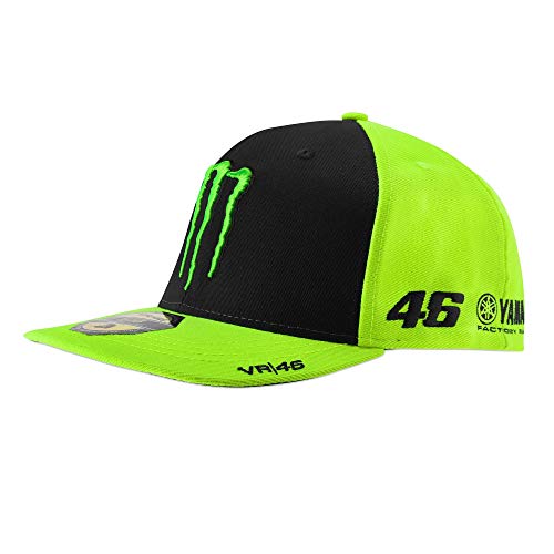 Valentino Rossi Sponsor Mid Visor Kappe Gorra de ala Plana, Hombre, Gelb, Talla única