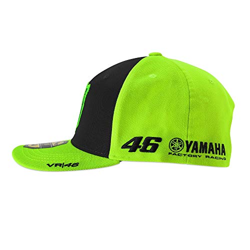 Valentino Rossi Sponsor Mid Visor Kappe Gorra de ala Plana, Hombre, Gelb, Talla única