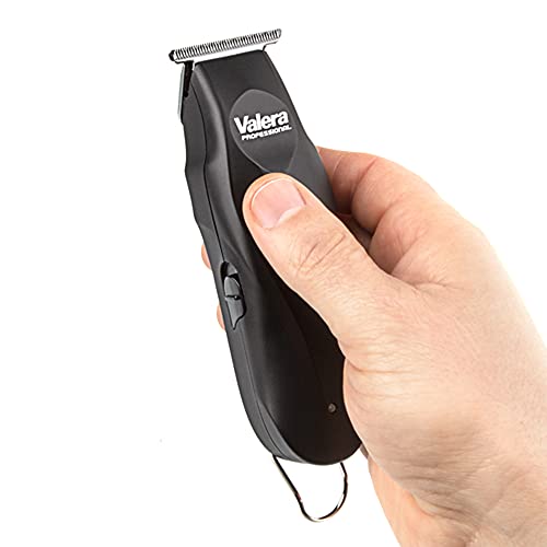 Valera Professional Absolut Zero 658.01, cortadora de pelo compacta, cuchillas de 42 mm de ancho para una longitud de corte mínima de 0,1 mm, funcionamiento con y sin cable, Color Negro