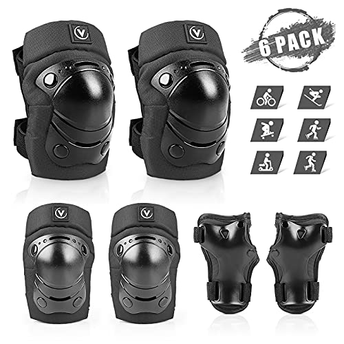 ValuTalks Protección Patines Infantil,Set Rodilleras y Coderas Muñequeras para Patinaje Ciclismo Monopatín Bicicleta Skate(6PCS