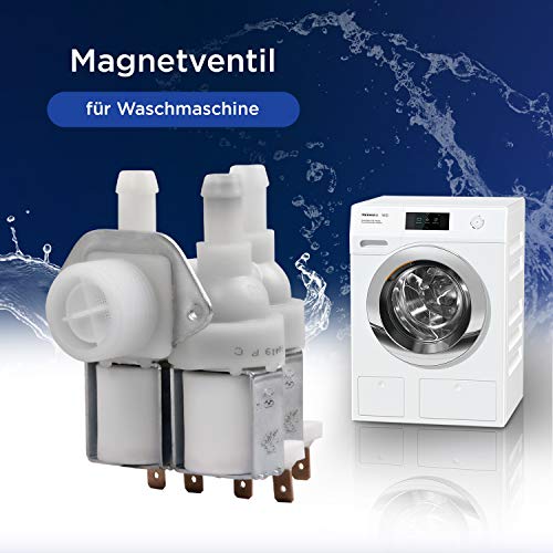 Válvula magnética de repuesto para lavadora Miele 1678013, 230 V, 3 vías, 90°, 10,5 mm de diámetro para lavadora