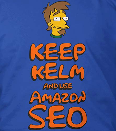 vanVerden Christian Kelm - Camiseta para hombre, diseño con texto "Keep Kelm and Use Amazon SEO" azul real XXXXXL