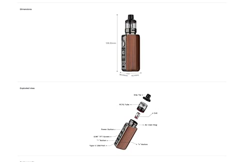 Vaporesso LUXE 80 S Kit | Original Vaporesso 80W LUXE 80 S Mod Con 5ml GTX Pod 26 Adopta GTX Coils Cigarrillo Electrónico Vape (carbon fiber)