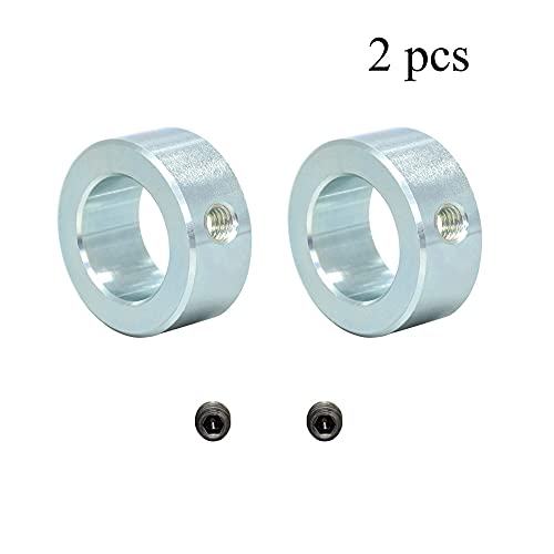 Vasemele Anillo Posicionador 2 Piezas Anillos de Ajuste de 20 mm Anillo de Tope de Galvanizado Topes de Profundidad Brocas Con Tornillos de Hexágono Interior Para Apretar Los Topes Tornillos