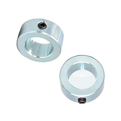 Vasemele Anillo Posicionador 2 Piezas Anillos de Ajuste de 20 mm Anillo de Tope de Galvanizado Topes de Profundidad Brocas Con Tornillos de Hexágono Interior Para Apretar Los Topes Tornillos