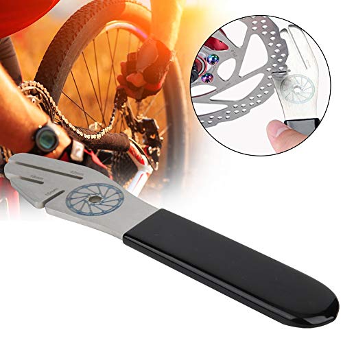 Vbest life Herramienta de Freno de Disco de Bicicleta, Llave de Freno de Disco de Bicicleta Herramienta de reparación de corrección de Ajuste de Bicicleta de Acero Inoxidable