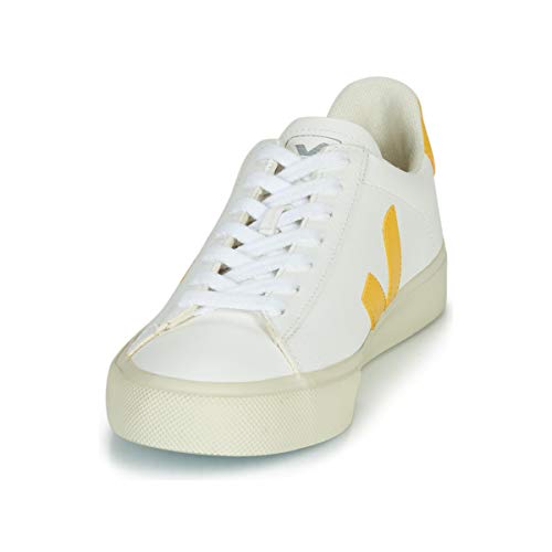 Veja Campo Zapatillas Moda Mujeres Blanco/Amarillo - 37 - Zapatillas Bajas Shoes