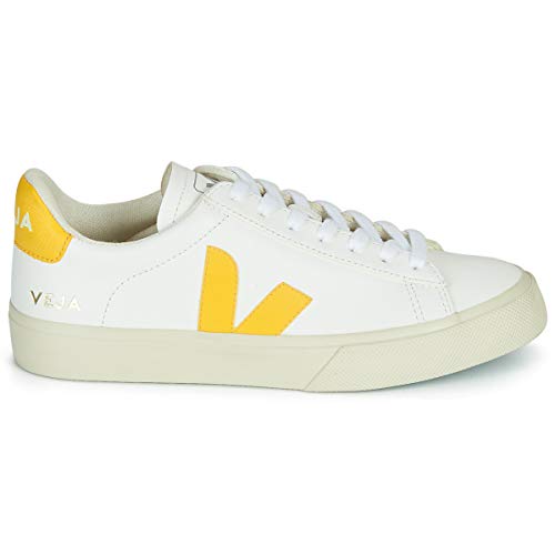 Veja Campo Zapatillas Moda Mujeres Blanco/Amarillo - 39 - Zapatillas Bajas Shoes