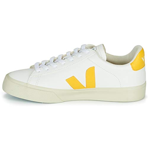 Veja Campo Zapatillas Moda Mujeres Blanco/Amarillo - 39 - Zapatillas Bajas Shoes