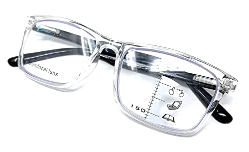 VENICE EYEWEAR OCCHIALI | Gafas de lectura multifocales progresivas, presbicia, vista cansada, Progresivo. Diseño en 5 Colores. VENICE MULTIFOCUS - Dioptrías: 1 a 3,5 (Transparente, +3,50)