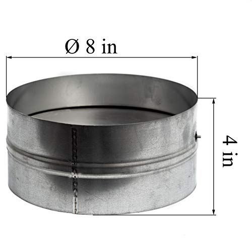 Vent Systems - Amortiguador inverso de 200 mm, obturador de reflujo - Muelles en línea cargados - Inserto de conducto de flujo de aire unidireccional - Deflector de ventilación del ventilador en línea