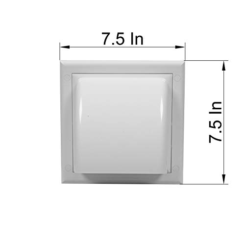 Vent Systems Rejilla de ventilación para secadora de 4 pulgadas con protector de pájaros y amortiguador de retroceso – válvula de no retorno – rejilla de ventilación de aire de salida