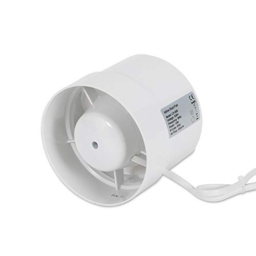 Ventilador de tubo ABS de 150 mm de diámetro para cocina, baño, rodamiento de bolas, silencioso, ventilador de baño, 210 m³/h, con rodamiento de bolas, 220 V, para oficinas, baños, tiendas, cocinas