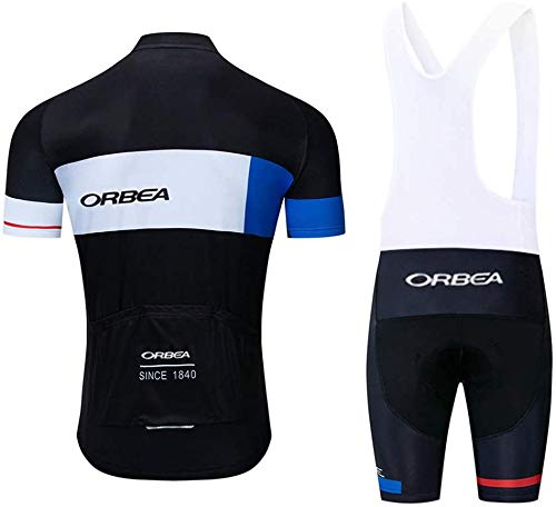 Verano Hombres Maillots de Ciclismo, Traje Ropa Manga Corta de Bicicleta y Culotte MTB con 5D Gel Acolchado