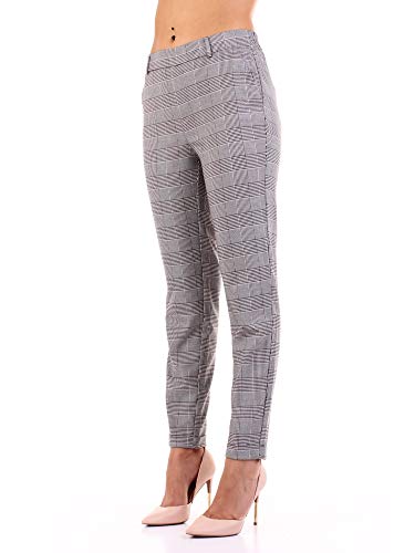 Vero Moda Vmmaya Mr Loose Check Pant Noos Pantalones, Multicolor (Black Checks: White), 40/ L30 (Talla del Fabricante: Large) para Mujer