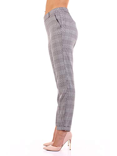 Vero Moda Vmmaya Mr Loose Check Pant Noos Pantalones, Multicolor (Black Checks: White), 40/ L30 (Talla del Fabricante: Large) para Mujer