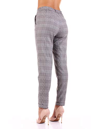 Vero Moda Vmmaya Mr Loose Check Pant Noos Pantalones, Multicolor (Black Checks: White), 40/ L30 (Talla del Fabricante: Large) para Mujer