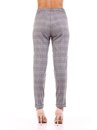 Vero Moda Vmmaya Mr Loose Check Pant Noos Pantalones, Multicolor (Black Checks: White), 40/ L30 (Talla del Fabricante: Large) para Mujer