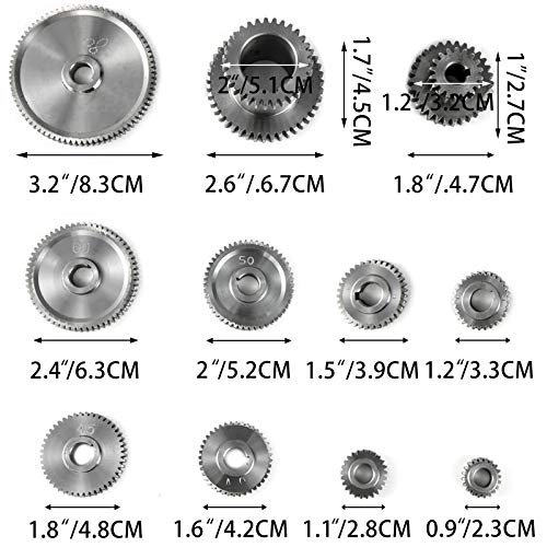 VEVOR Mini Engranaje T30-T60 CJ0618 17 pcs Ampliamente Utilizado en Fresadoras Formadoras de Engranajes Taladradoras Talladoras con Fresa Madre u Otras Ocasiones de Transmisión de Maquinaria