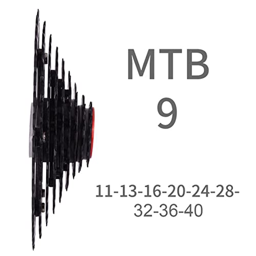 VGAGV Cassette de Bicicleta de montaña de 9 velocidades 11-13-16-20-24-28-32-36-40T Rueda Libre de Bicicleta de relación Amplia Rueda Dentada de Rueda Libre de Cassette de Bicicleta de Carretera
