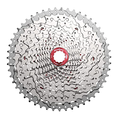 VGAGV Rueda Libre de Bicicleta de Carretera Rueda de inercia de Casete de 12 velocidades 11-51t Cassette de Bicicleta de montaña Rueda de inercia MTB Rueda Dentada de Bicicleta 12S,Plata