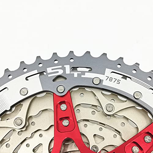 VGAGV Rueda Libre de Bicicleta de Carretera Rueda de inercia de Casete de 12 velocidades 11-51t Cassette de Bicicleta de montaña Rueda de inercia MTB Rueda Dentada de Bicicleta 12S,Plata