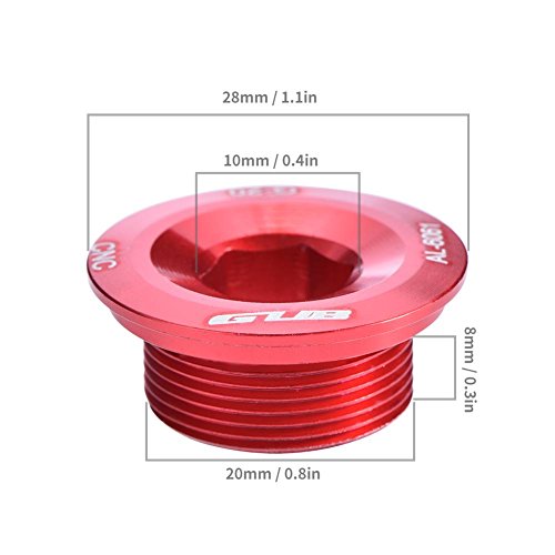 VGEBY1 Perno de la manivela de la Bicicleta, Piezas accesorias del Tornillo del Perno del Juego de bielas de la aleación de Aluminio(Rojo)