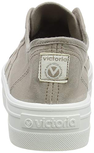 victoria Plataforma VICTORIA Barcelona Lona Tintada 1092138-WOMEN para Mujer Beige 39