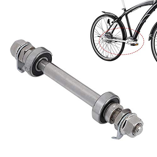 VIFER Eje Durable Metal Rueda de Bicicleta Eje del Eje Delantero Trasero Palanca de Eje sólido Herramienta de reparación de Bicicletas Accesorios((Front) axle +6000 Bearing)