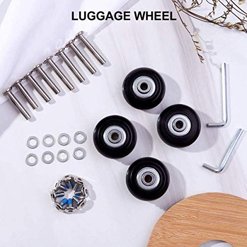 VILLCASE 30 piezas de ruedas de repuesto para maletas, maletas, herramientas de reparación de ruedas de goma, kit de accesorios de equipaje con tornillo