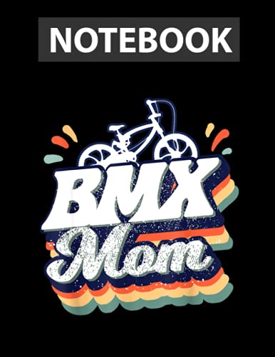 Vintage BMX Mom Funny BMX Rider / Notebook CollegeRuled Line / Large 8.5''x11''