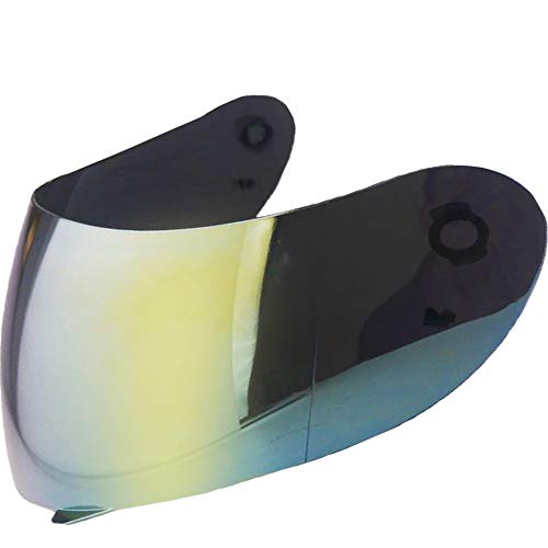 Visera para casco AGV K3 K4 K4 Evo Viseras transparentes ahumadas en oro azul espejo plata arco iris Aftermarket (oro iridium)
