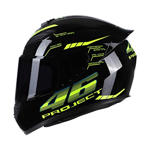 VISLONE Casco de Motocicleta Casco de Moto Integral Disponible en Cuatro Estaciones, L(59-60cm)