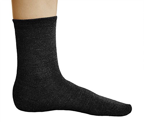 vitsocks Calcetines Lana MERINO 80% Calientes Mujer (3 PARES) Suaves Transpirables, lisos negro, 39-42