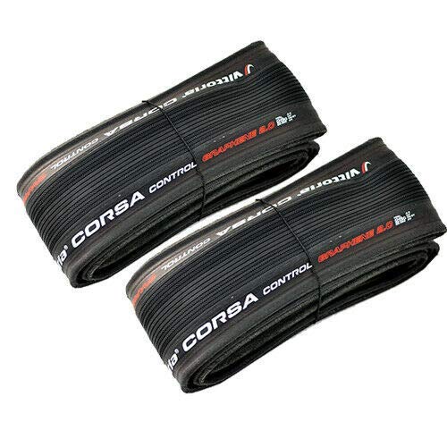 Vittoria Corsa Control G2.0 700x28C Clincher Bicycle Tire 320TPI, Black, 2 Tire, VT1824