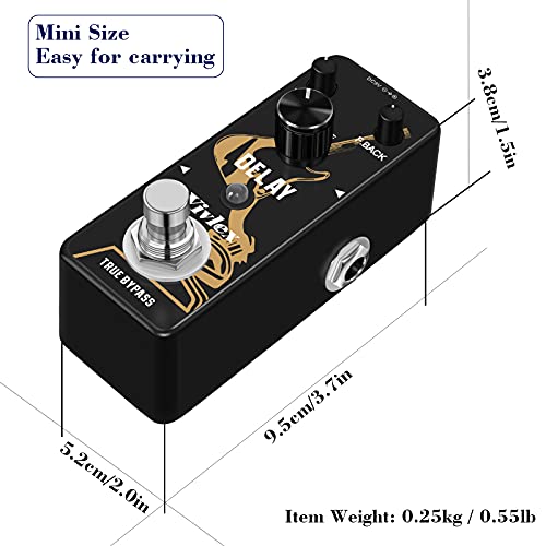 Vivlex LEF-314 Pedal de delay efectos vintage para guitarra eléctrica