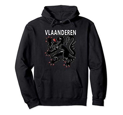 Vlaanderen León Flandes, diseño de pueblo flamenco Sudadera con Capucha