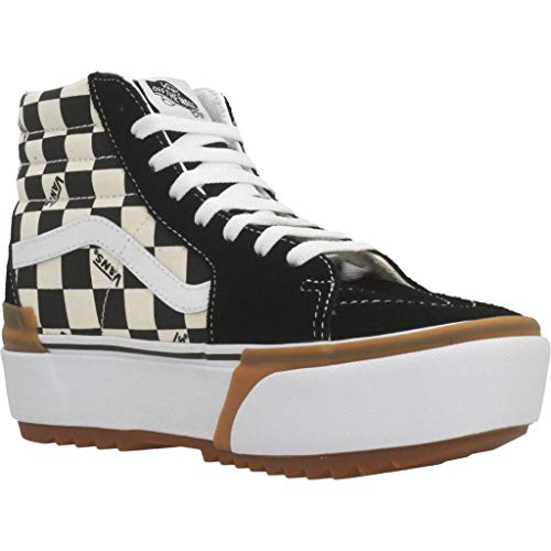 VN0A4BTWVLV- ua sk8-hi stacked (checkerboard)