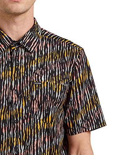 Volcom High Ball S/S Camisa, Hombre, Black, L