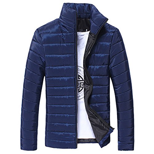 VPASS Abrigo Hombre Invierno,Cazadora de Hombre Abrigo de Stand Collar Slim de Invierno Caliente Chaqueta Tops Abrigo Capa Gruesa de Cremallera Cazadora Casual Outwear Jacket